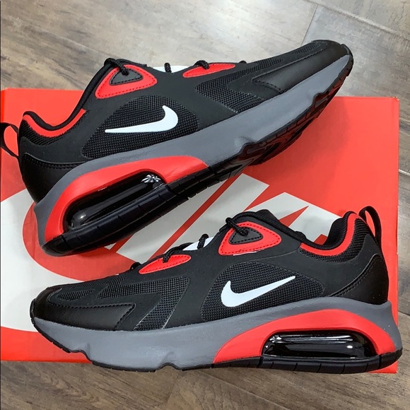 NIKE AIR MAX 200 Black/White-University Red men’s - Picture 8 of 16